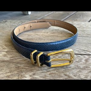Blue Snake Skin Belt